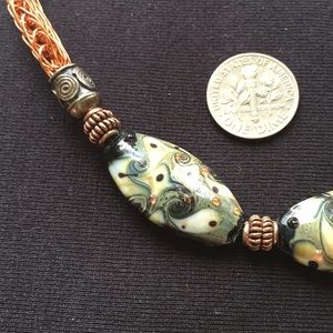 NWOT 20” Copper & Bronze Stone Necklace